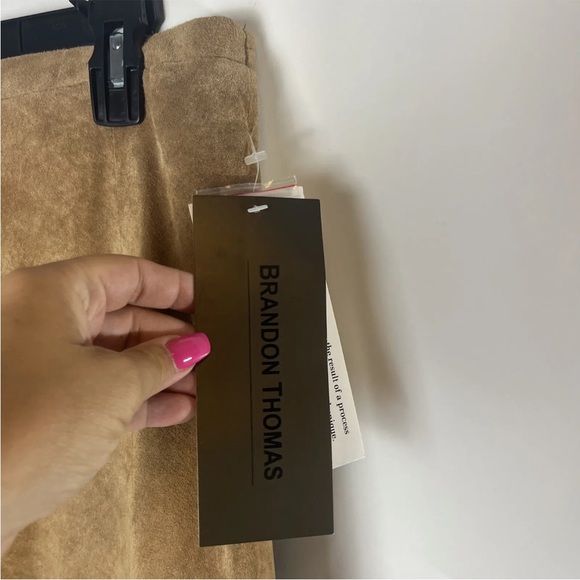 Vintage Brandon‎ Thomas long brown suede skirt size 14 nwt - Picture 6 of 6